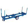 Langmaterialwagen mit 4 Rungen Elastikvollgummi 2000kg Tragkraft