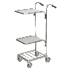 Kongamek Mini- Servierwagen verzinkt mit 2 Ladeflächen 410x355mm und Bremse