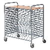 Trockenwagen in grau 950x600x1120mm mit 15 Böden
