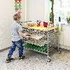 Trockenwagen in grau 950x600x1120mm mit 15 Böden