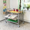 Trockenwagen in grau 950x600x1120mm mit 15 Böden