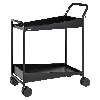 Tischwagen "Kongadesign" 690x435mm Ladefläche in schwarz mit Rand und Bremse