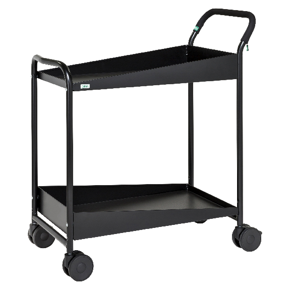 Tischwagen "Kongadesign" 690x435mm Ladefläche in schwarz mit Rand und Bremse Tischwagen "Kongadesign" 690x435mm Ladefläche in schwarz mit Rand und Bremse-Beschreibung lesen