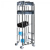 Handhabungswagen dunkelgrau 1277x638x1300mm mit einstellbaren Böden