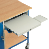 Rolltisch mit Stahlschrank und ausziehbaren Schublade