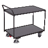 VARIOfit Tischwagen mit gebogenem Schiebegriff und 2 Ladeflächen 835x495mm Anthrazitgrau