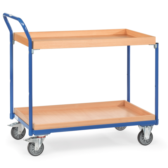 Fetra Tischwagen mit Holzwerkstoffplatten und 2 Kästen aus Holz 850x500mm Ladefläche Fetra Tischwagen mit Holzwerkstoffplatten und 2 Kästen aus Holz 850x500mm Ladefläche-Beschreibung lesen