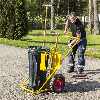 Reinigungswagen in gelb 1200x820x1000 mit Luftbereifung Ø400mm
