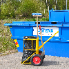 Reinigungswagen in gelb 1200x820x1000 mit Luftbereifung Ø400mm