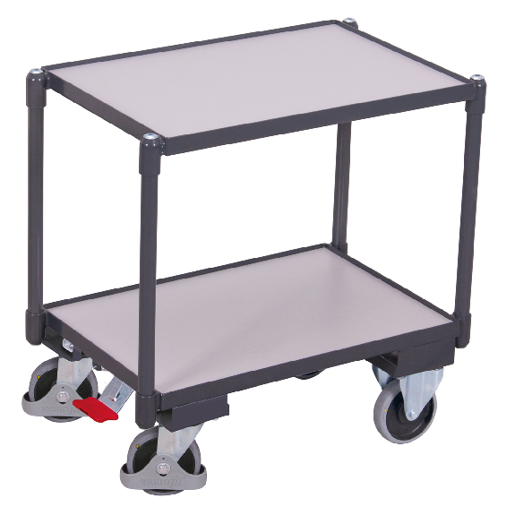 VARIOfit ESD Euro-System Roller mit EasySTOP und 2 Ladeflächen 605x410mm-Beschreibung lesen