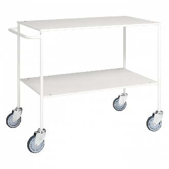 Tischwagen voll verschweißt mit pulverbeschichtetem Rahmen 1000x580x850mm in weiß ohne Bremse-Beschreibung lesen
