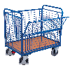 Drahtkastenwagen mit halb abklappbarer Längswand 1000x650mm Drahtkastenwagen mit halb abklappbarer Längswand 1000x650mm