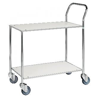 Kongamek Tischwagen voll verschweisst, weiss mit verzinktem Rahmen 755x430mm Ladefläche ohne Bremse-Beschreibung lesen