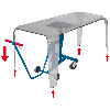 Tisch-Heberoller 100kg Traglast arretierbar