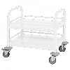 Kongamek Mini-Servierwagen 530x375x550mm 2 Etagen pulverbeschichtet in Weiß mit Bremse Kongamek Mini-Servierwagen 530x375x550mm 2 Etagen pulverbeschichtet in Weiß mit Bremse