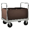 Kofferwagen verzinkt 960mm hoch mit Ladefläche 840x600mm aus MDF mit Bremse