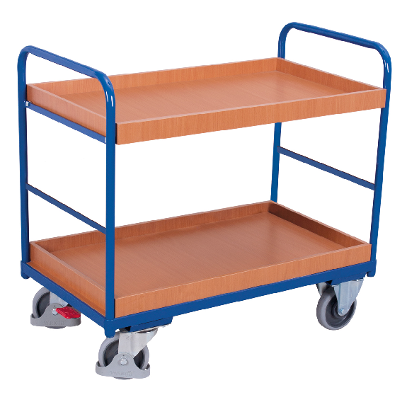 Etagenwagen, niedrig mit 2 Ladeflächen, umrandet 1165x755mm-Beschreibung lesen