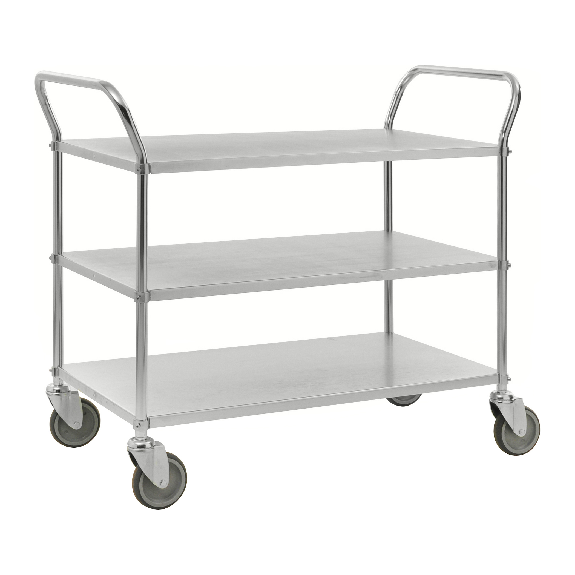 Voiture de bowling avec 3 étages 900x440 mm galvanisé avec frein-Leer más