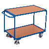 VARIOfit Tischwagen mit Schiebegriff und 2 Ladeflächen 985x595mm