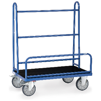Plattenwagen mit festen Rohrbügeln 1070x335 mm Ladefläche mit Riefengummi-Beschreibung lesen