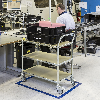 ESD-Etagenwagen mit 2 Schiebegriffen und 3 Etagen 900x540mm Ladefläche mit Bremse ESD-Etagenwagen mit 2 Schiebegriffen und 3 Etagen 900x540mm Ladefläche mit Bremse