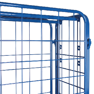 Paket-Dreiwandwagen, hoch, seitlich vergittert Ladefläche 1000x600mm-Beschreibung lesen