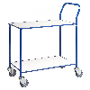 Kongamek Tischwagen voll verschweisst mit blauem Rahmen 755x430mm Ladefläche weiss