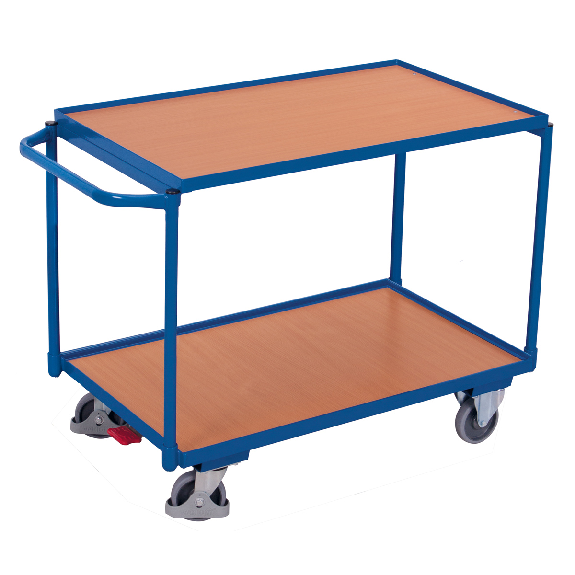 Schwerer Tischwagen mit Schiebegriff und 2 Ladeflächen 1200x800mm Schwerer Tischwagen mit Schiebegriff und 2 Ladeflächen 1200x800mm-Beschreibung lesen