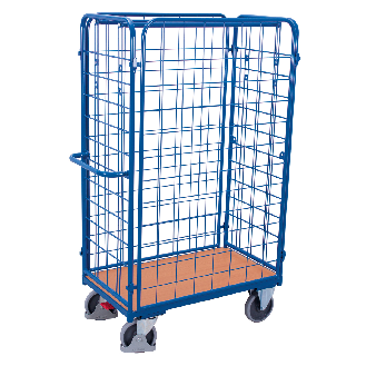 Paket-Vierwandwagen, hoch, seitlich vergittert Ladefläche 1000x600mm-Beschreibung lesen