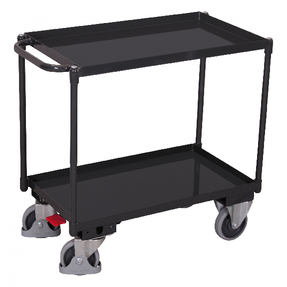 VARIOfit Tischwagen mit Schiebegriff und 2 Ladeflächen 835x495mm Anthrazitgrau VARIOfit Tischwagen mit Schiebegriff und 2 Ladeflächen 835x495mm Anthrazitgrau-Beschreibung lesen