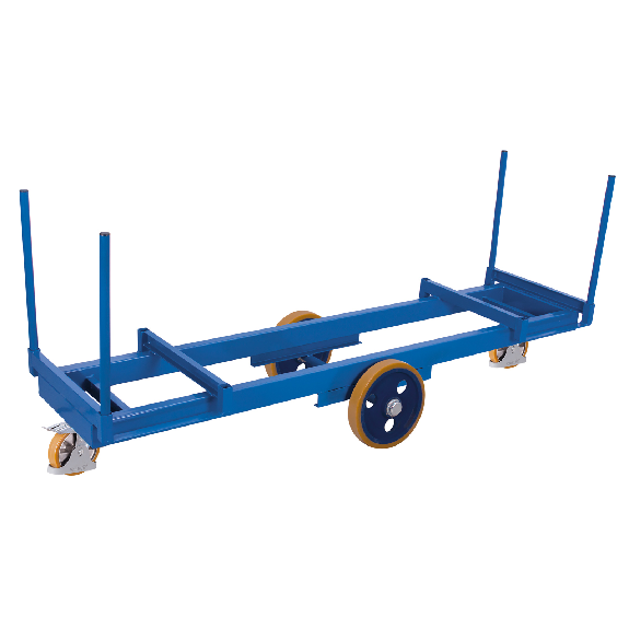 Langmaterialwagen mit 4 Rungen Polyurethan 3000kg Tragkraft Langmaterialwagen mit 4 Rungen Polyurethan 3000kg Tragkraft-Beschreibung lesen