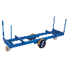 Langmaterialwagen mit 4 Rungen Polyurethan 3000kg Tragkraft
