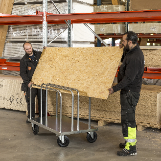 Plattenwagen verzinkt 1250x700x945mm mit 2 Ladebügeln ohne Bremse-Beschreibung lesen