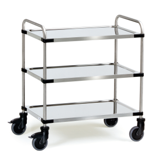 Edelstahlwagen mit 3 Böden 800x500 mm-Beschreibung lesen