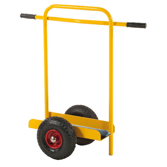 Kongamek Plattenwagen pulverbeschichtet in gelb 800x380x900mm Luftbereifung-Beschreibung lesen