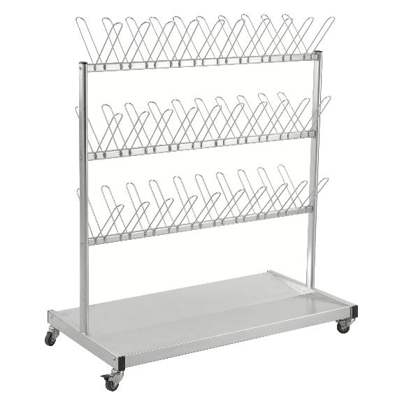 Schuh- und Stiefeltrockenwagen 870x540x1200mm verzinkt für 60 Schuhe Schuh- und Stiefeltrockenwagen 870x540x1200mm verzinkt für 60 Schuhe-Beschreibung lesen