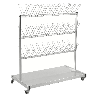 Schuh- und Stiefeltrockenwagen 870x540x1200mm verzinkt für 60 Schuhe-Beschreibung lesen
