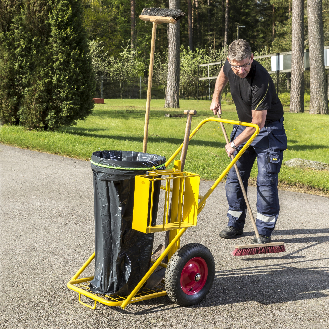 Reinigungswagen verzinkt 1200x820x1000 mit Luftereifung Ø400mm-Beschreibung lesen