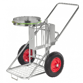 Reinigungswagen verzinkt 1200x820x1000 mit Luftereifung Ø400mm-Beschreibung lesen