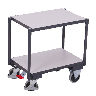 VARIOfit ESD Euro-System Roller mit EasySTOP und 2 Ladeflächen, bündig 610x415mm-Beschreibung lesen