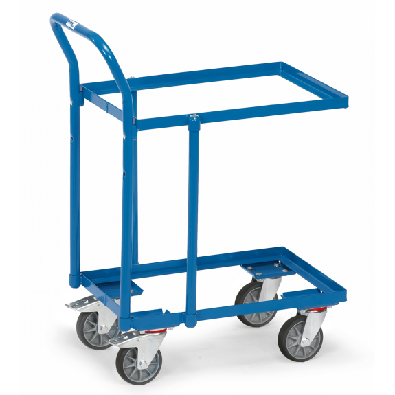 Fetra Etagen-Roller mit offenen Rahmen, mit 150 mm Rand, Rohrschiebebügel, 970 mm hoch Fetra Etagen-Roller mit offenen Rahmen, mit 150 mm Rand, Rohrschiebebügel, 970 mm hoch-Beschreibung lesen
