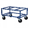Palettenwagen in blau 650mm hoch mit Bremse für Paletten 1200x1000mm