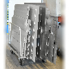 Plattenwagen verzinkt 1250x700x945mm mit 2 Ladebügeln mit Bremse