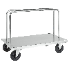 Plattenwagen verzinkt 1250x700x945mm mit 2 Ladebügeln mit Bremse