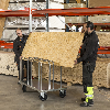 Plattenwagen verzinkt 1250x700x945mm mit 2 Ladebügeln mit Bremse