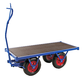 Schwerlastwagen 2000x1000x460mm mit Feststellbremse und Ziehgriff Ø400mm Pannensicher 1500kg Tragkraft-Beschreibung lesen