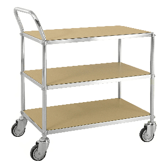 ESD-Etagenwagen mit Schiebegriff 3 Etagen 760x440mm Ladefläche ohne Bremse-Beschreibung lesen