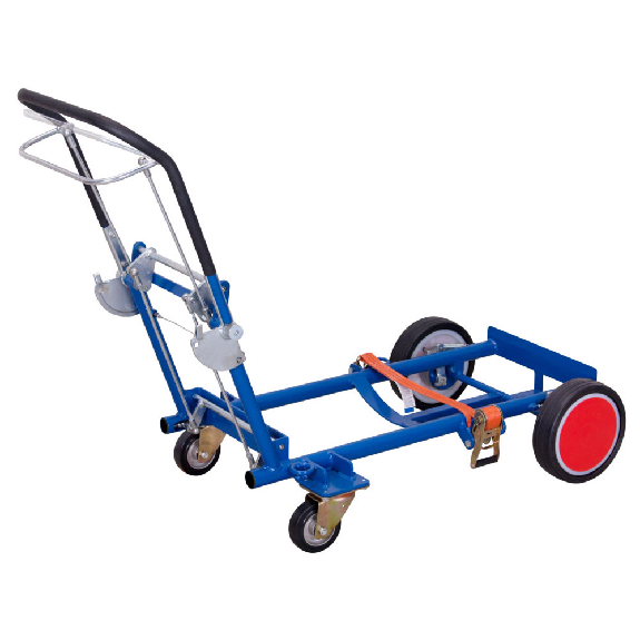 Carrello per trasporto fusti con freno di sicurezza-Leggi tutto