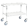 Tischwagen voll verschweisst mit verzinktem Rahmen 1000x580x850mm in weiss ohne Bremse