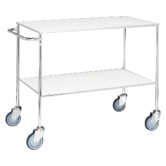 Tischwagen voll verschweisst mit verzinktem Rahmen 1000x580x850mm in weiss ohne Bremse-Beschreibung lesen